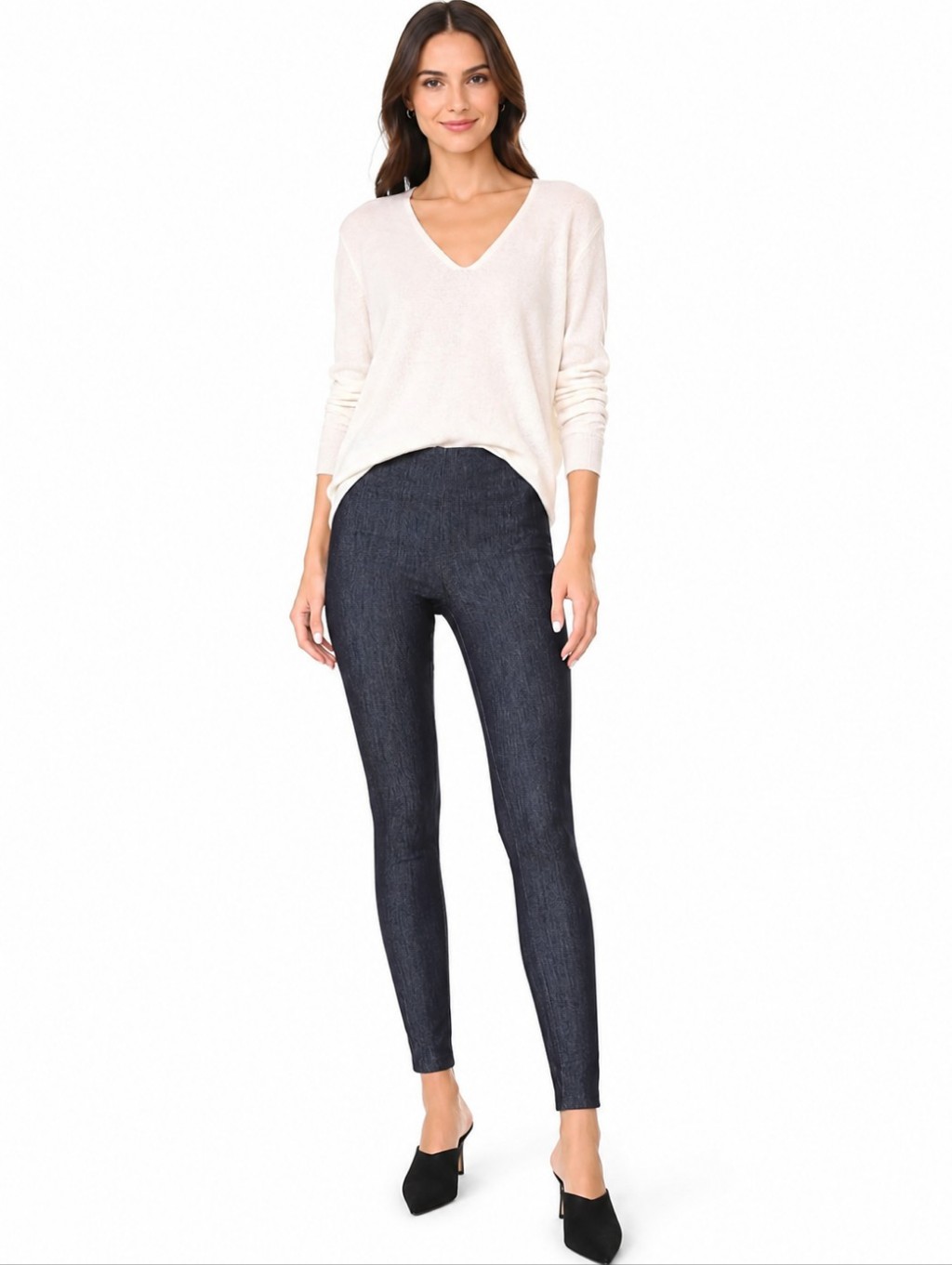 Rag & Bone High Rise Skinny Pull On Denim Legging Pants / Jeans, Zip Hem, 4